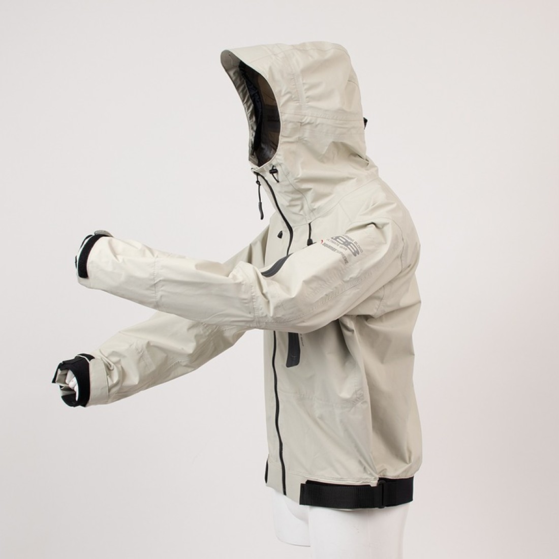 RBB Tide Game Rain Jacket Light Gray